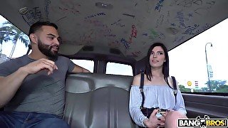 Awesome sex in the old van with a young white babe Sadie Blake