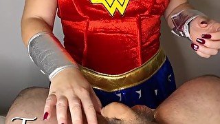 WONDER WOMAN Edging Handjob / POV / Cumshot - MissTease