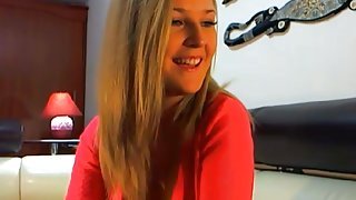 Cute Blonde Toying her Tight Cunt