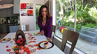 Lisa Ann enjoys a passionate sex on thanksgiving