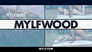 MYLF - Big Booty Ginger Milf Gets Spitroasted