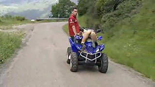 Girl fucked on a moving ATV