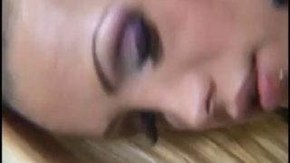 Hot tranny is blown by a guy until she cums