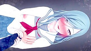 LOVE WITH HINOMORI SHIZUKU AND HER EROTIC BODY 😍 RPOJECT SEKAI HENTAI