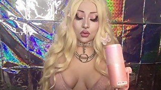 ASMR first time sexy bimbo Barbie blonde whispering