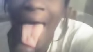 Big black cock blowjob in POV