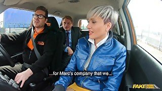 Short hair Tanya Virago fucked by the driving instructor in the car