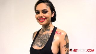 Interview with busty tattooed babe Genevieve Sinn