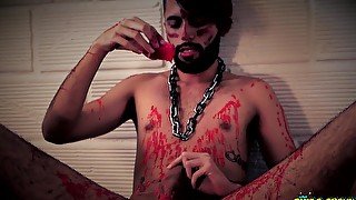 Summoning a sex demon. Candle wax play.