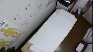 Japanese teen fingered hard in spy cam massage video