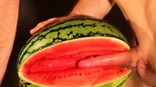 water melon cum - fucking a melon and cumming