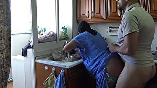 سكس في مستشفى من الطين مع الممرضة Pregnant Arab Wife Fast Creampie In Kitchen