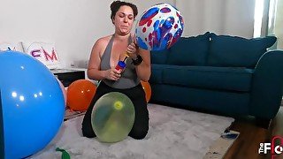 Balloon fetish by thick chick multiple orgasms