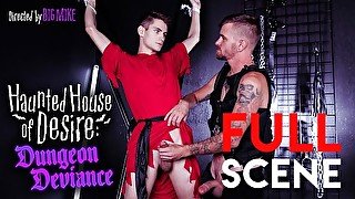 Hot Twink Locked In Rough Sex Dungeon Nailed By Leather Clad Hunk - FULL SCENE