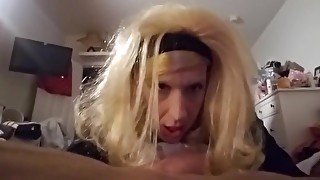 Crossdresser sissy Annette sucks and gets fucked