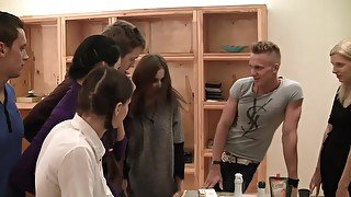 Elizabeth & Kamila & Marya & Sveta & Tanata in an in-love couple of naked students 18+ having sex