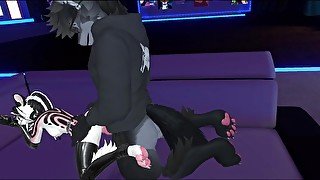 Wolf fucks her tight pussy in a public world/Furry sex/Furry ERP Vrchat