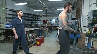 Mechanic edged by his own tools