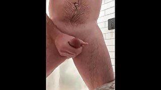 Huge load jerk off shower