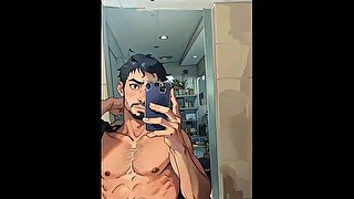 Sexy blue eyed boy vs anime porn sexy fuckboy