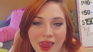 Chubby Redhead Babe Masturbates