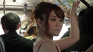 Horny JAV slut gets fucked on a train