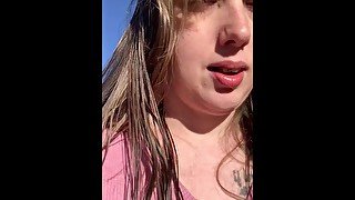 Public masturbation babe