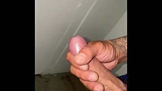 Stroking my veiny cock