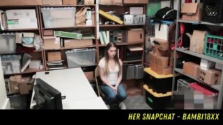 Security Officer Cums On Teen Thief HER SNAPCHAT - BAMBI18XX