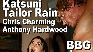 Katsuni & Tailor Rain & Chris Charming & Anthony Hardwood: BBG suck, fuck, DP, A2M