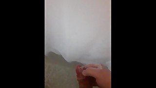 Straight man cleans his cock