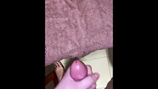 fucks fleshlight, massive cumshot