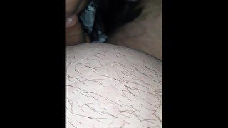 Step mom spits on step son dick sucking until step son cum in her mouth