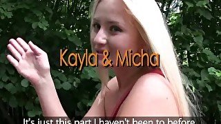 Girlfriends Hot blondes eat pussy in woods