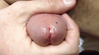 Close up jerk gay precum with precum and oozing twink amateur cumshot