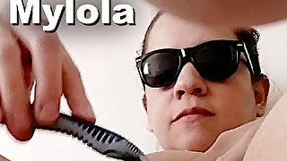 Mylola pink dildo shave