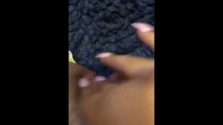 Nasty girl fingers herself in a public bathroom 