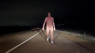 CAUGHT Walking along interstate naked over 100 feet away from my truck