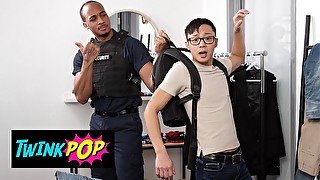 TWINKPOP - Security Guy Trent King Replaces Dane Jaxson's Butt Plug Toy With His Big Cock