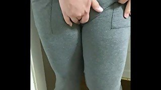 Long Pee in Grey Sweat Pants and Talking Dirty Sends Me into an Amazing Orgasm