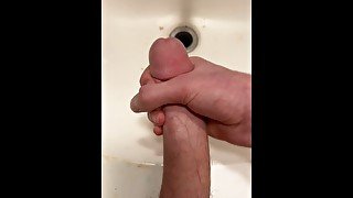 Stroking LONG HARD COCK