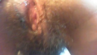 Fingering my GF's extra hairy pussy homemade video