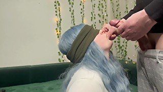 TASTE GAME - blindfold STEPSISTER got TRICKED and likes the TASTE of my DICK?!- alyssasluut