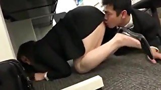 Japanese office sex on disaster prevention day