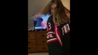 Petite puck slut teen SLOW-MO tease 