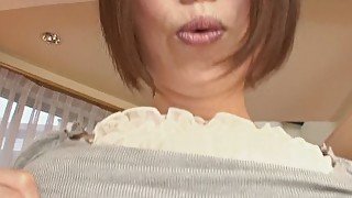 Asian slut Hiromi toy masturbating as the dud