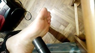 Vacuuming my sexy feet.