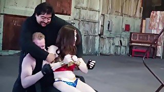 Sexy Wondergirl Takes Out Two Thugs