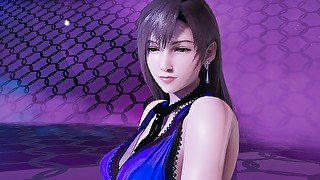 [MMD] T ara - NumberNine Aerith Tifa Lockhart Purple Dress Final Fantasy 7 Remake Hot Kpop Dance