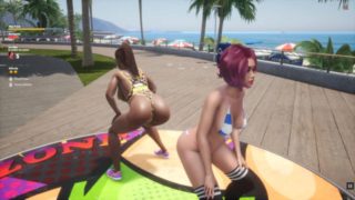 SunbayCity [SFM Hentai game] Ep.4 sexy topless twerk failing on the beach